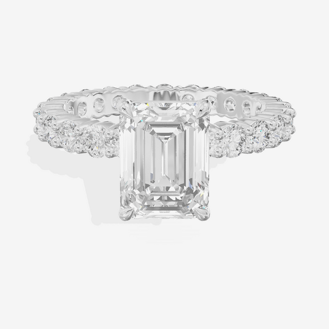Vowsae Emerald Eternity Ring (3/4 ct. tw.) in 18K White Gold