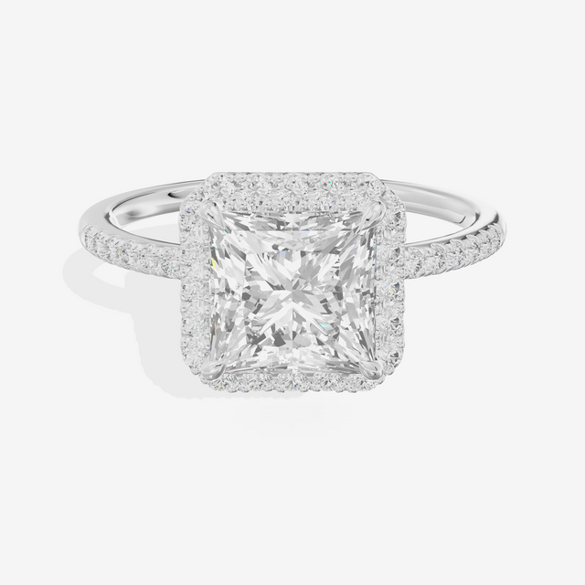 Vowsae Halo Princess Engagement Ring (1/5 ct. tw.) in Platinum