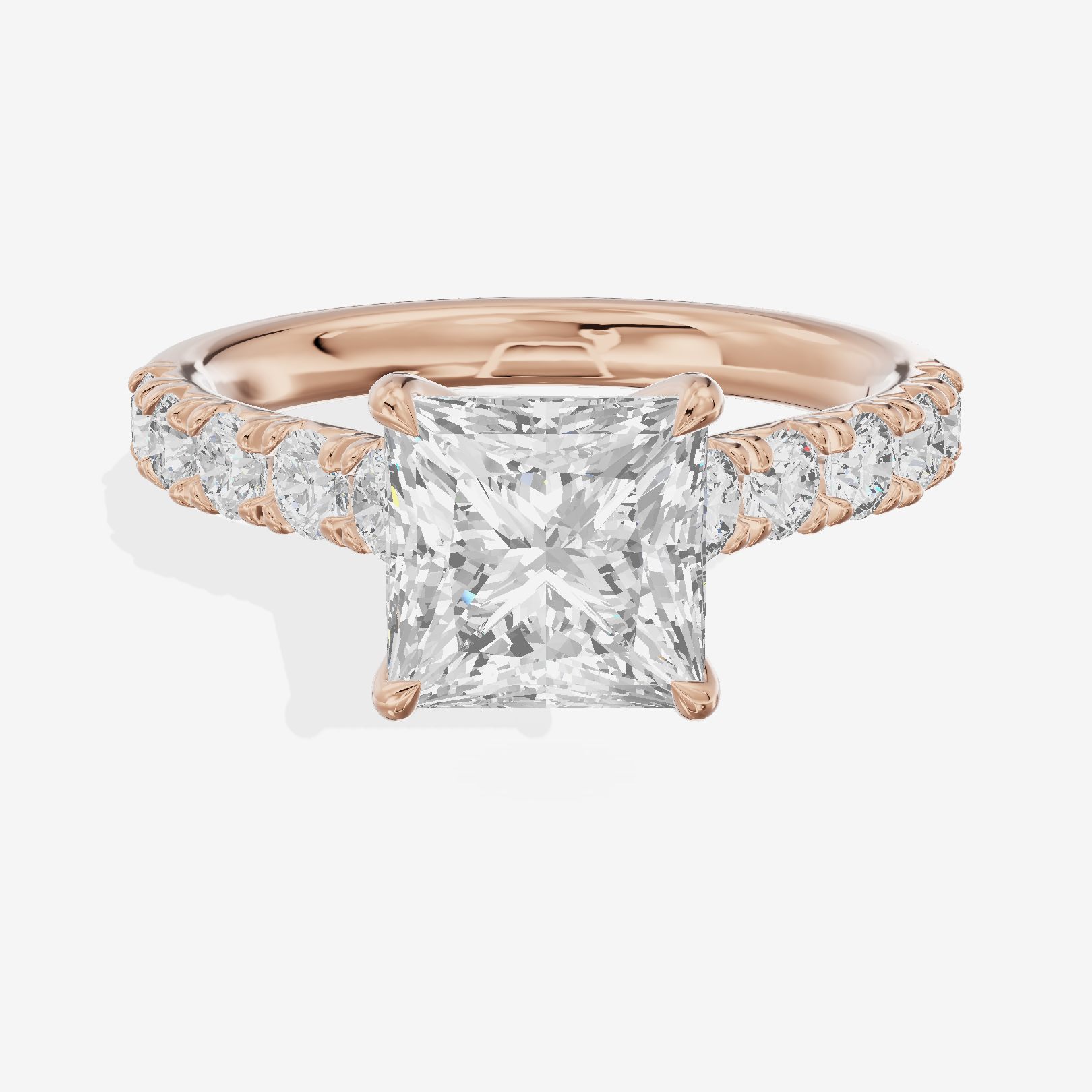 Halcyon Princess Vintage Engagement Ring (1/2 ct. tw.) in 18K Rose Gold