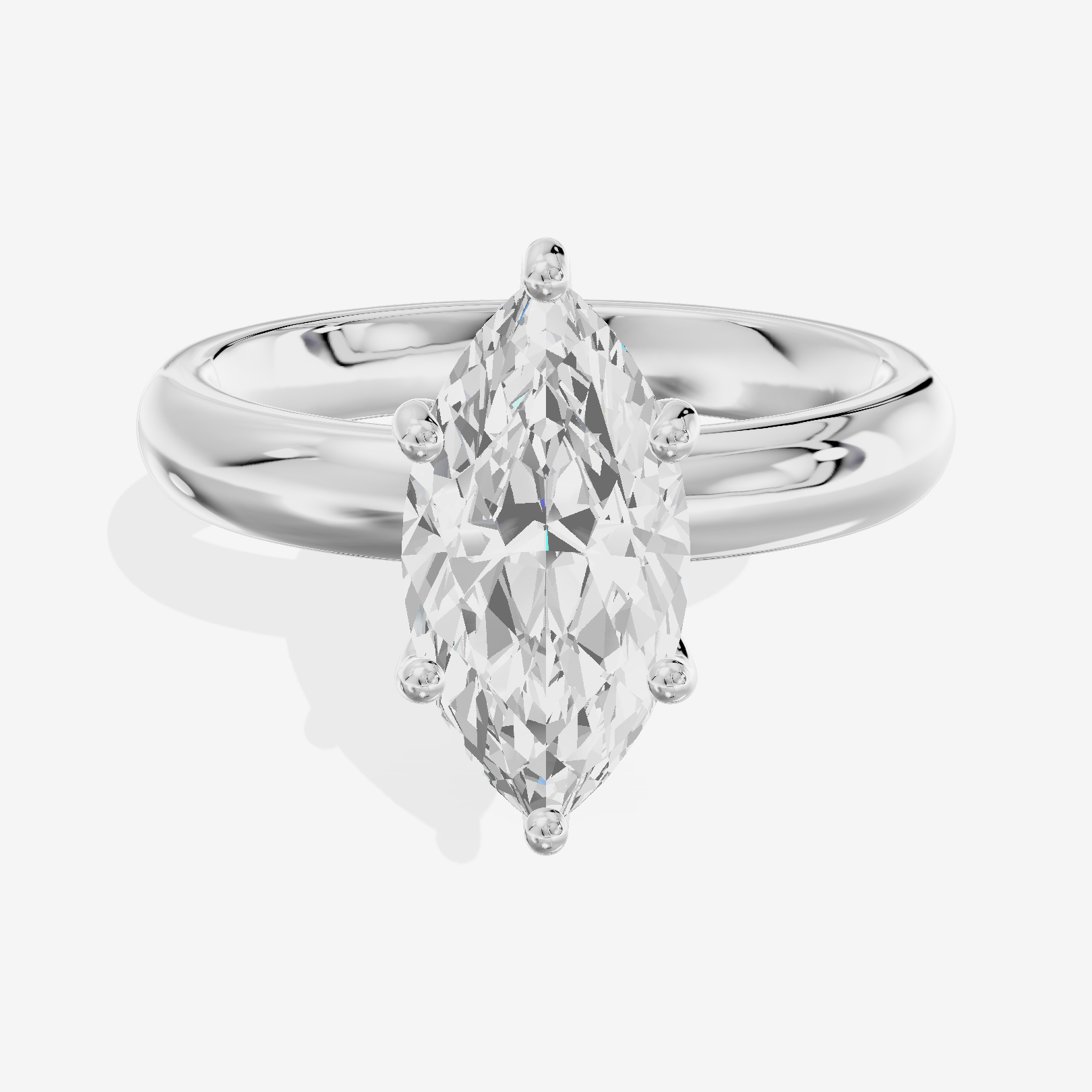 Lumera Halo Marquise Engagement Ring (1/5 ct. tw.) in 18K White Gold
