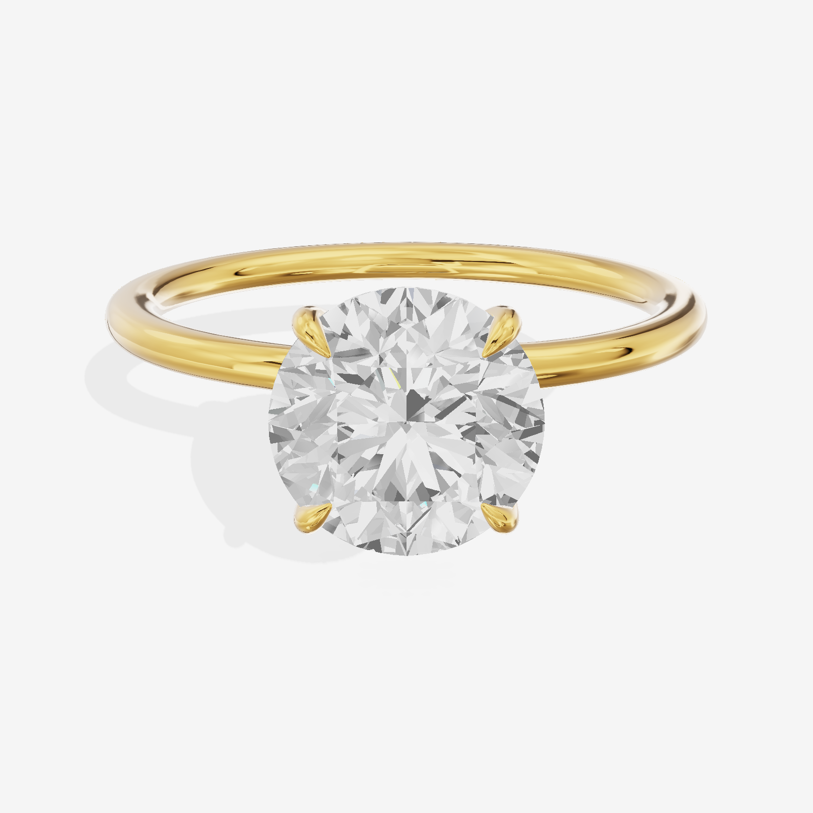 Classic Mayrelle 1.8mm Round Solitaire Engagement Ring in 14K Yellow Gold