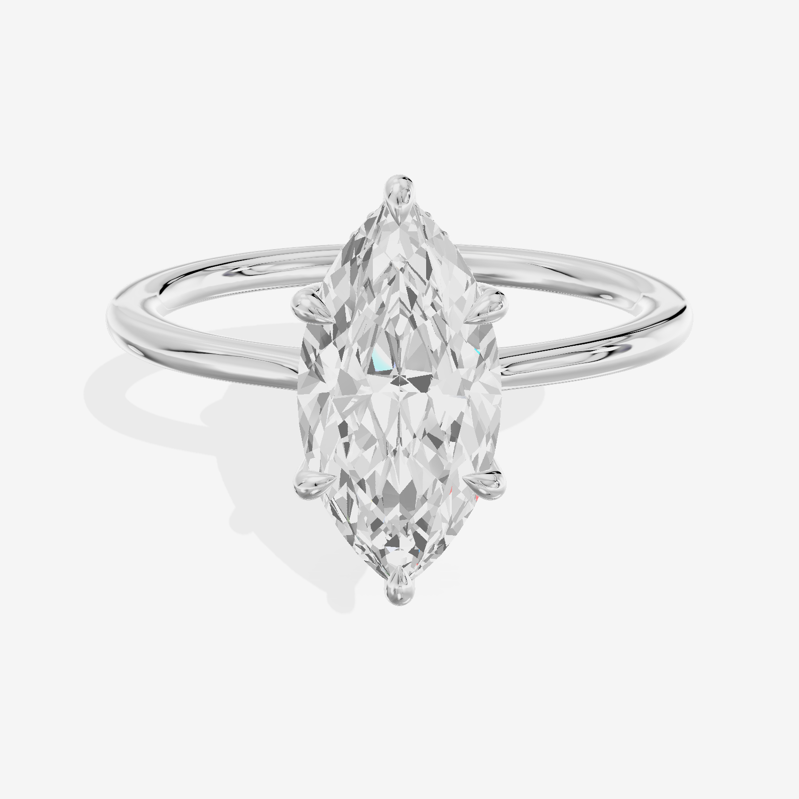 Promezza Hidden Halo Marquise Engagement Ring (1/20 ct. tw.) in 14K White Gold