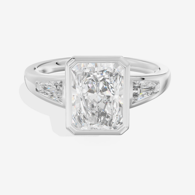 Modern Triade Radiant Three Stone Engagement Ring (1/2 ct. tw.) in 14K White Gold