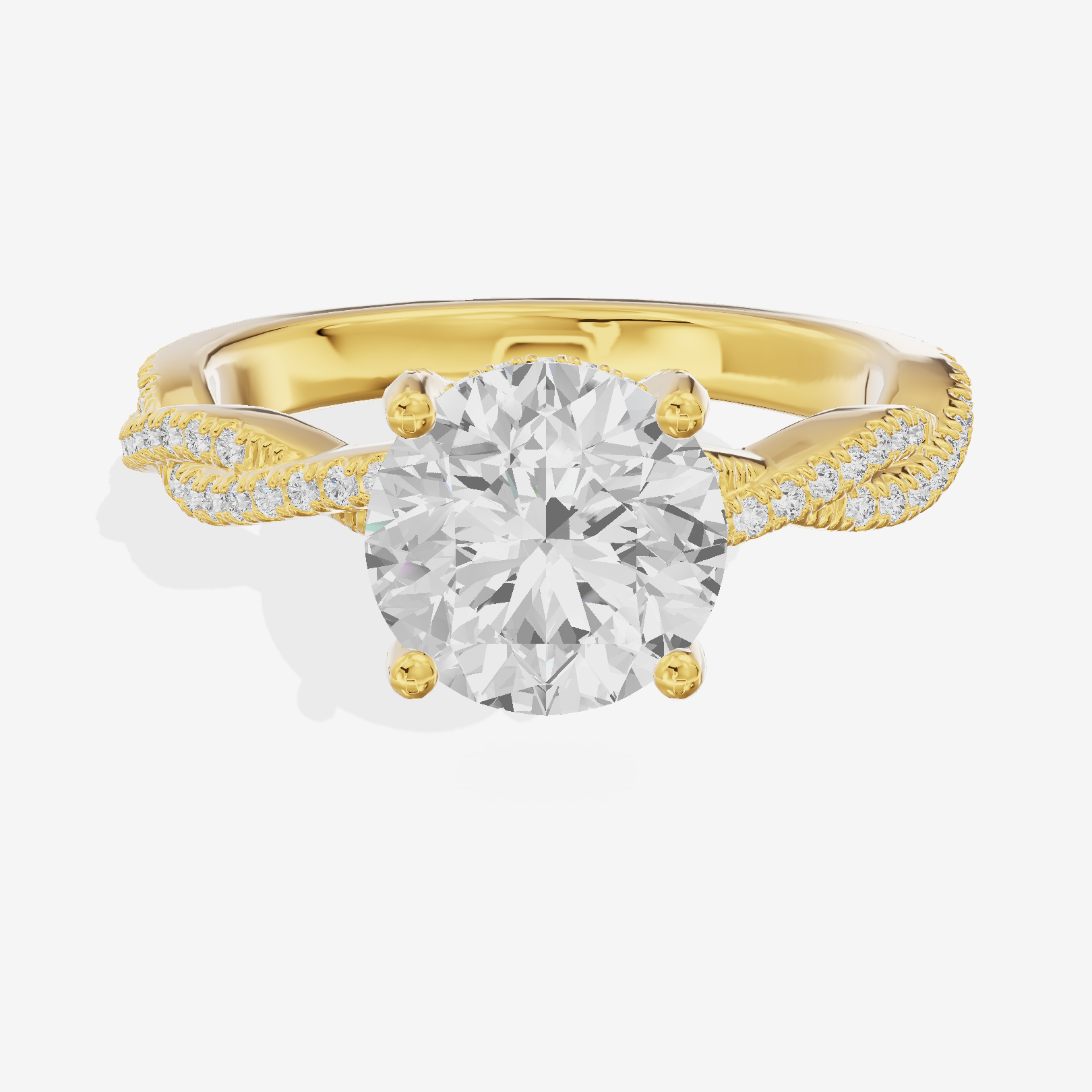 Luxe Twine Round Twisted Engagement Ring (1/3 ct. tw.) in 14K Yellow Gold