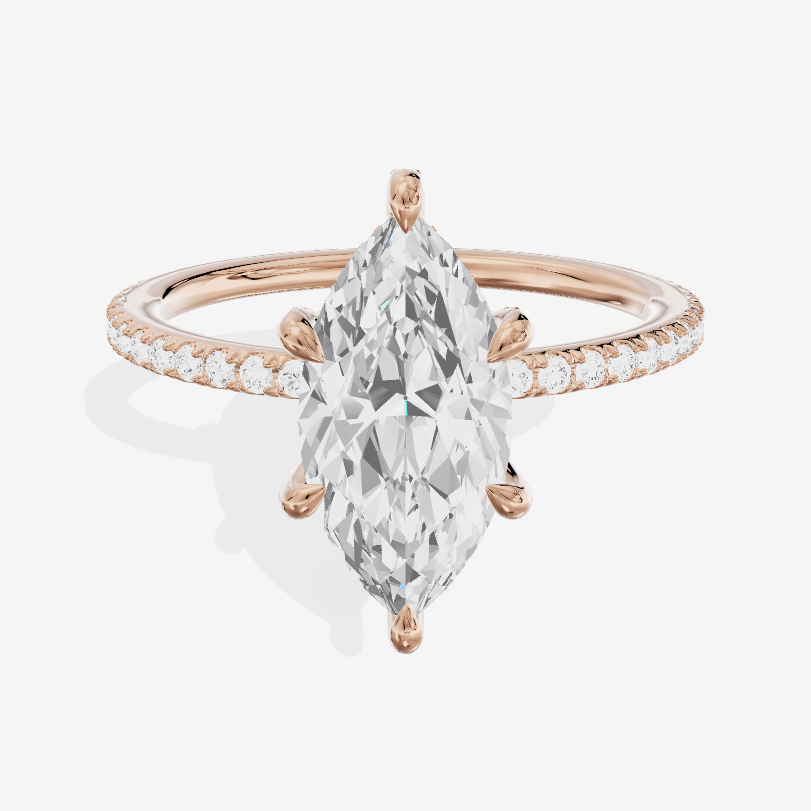 Mayrelle Halo Marquise Engagement Ring (1/3 ct. tw.) in 18K Rose Gold