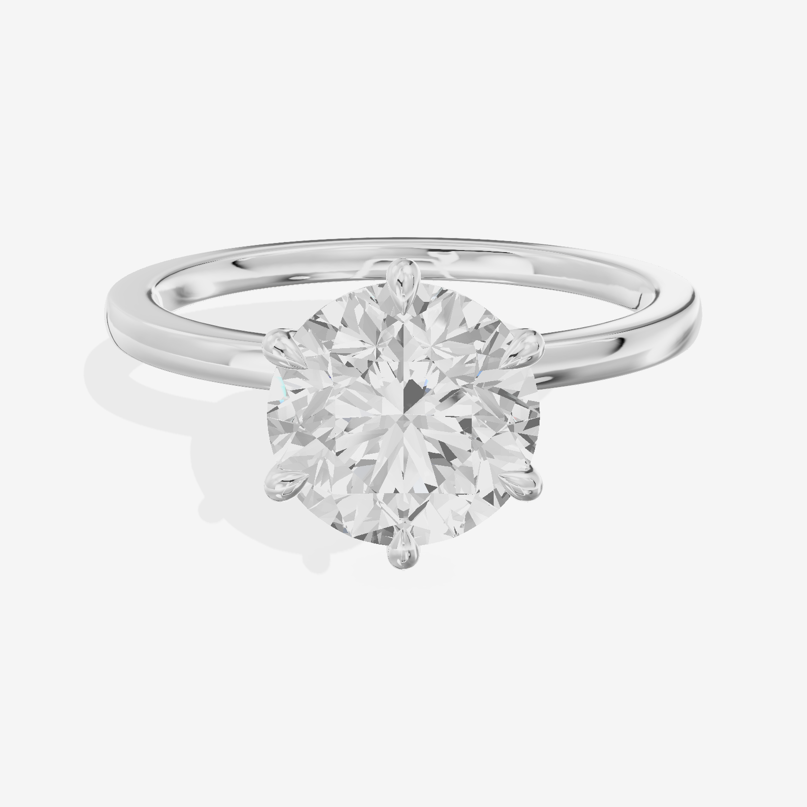 Aimora Halo Round Engagement Ring (1/20 ct. tw.) in 18K White Gold