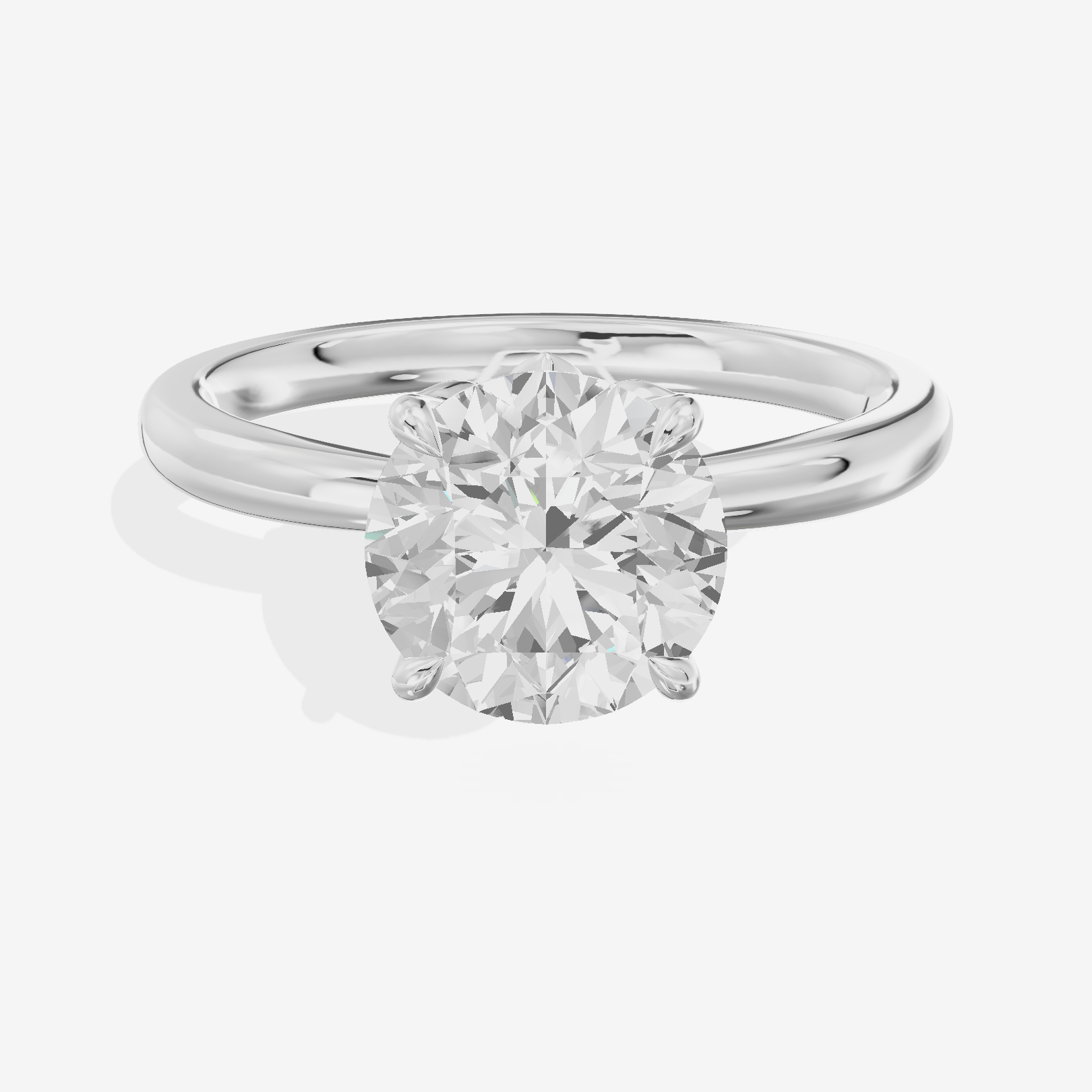 Eversince Solitaire 2mm Round Engagement Ring in 14K White Gold