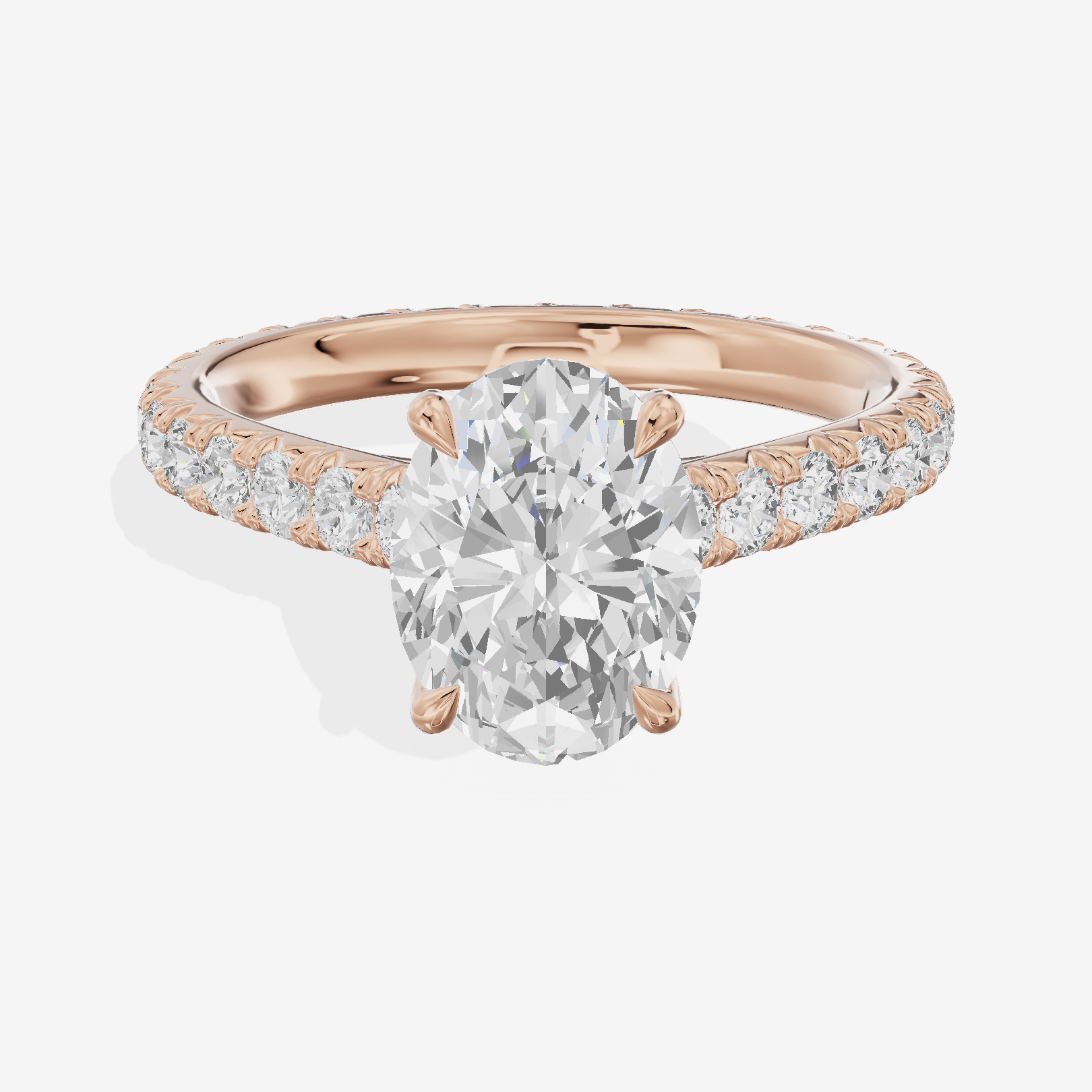 Sincere Oval Eternity Ring (3/5 ct. tw.) in 14K Rose Gold