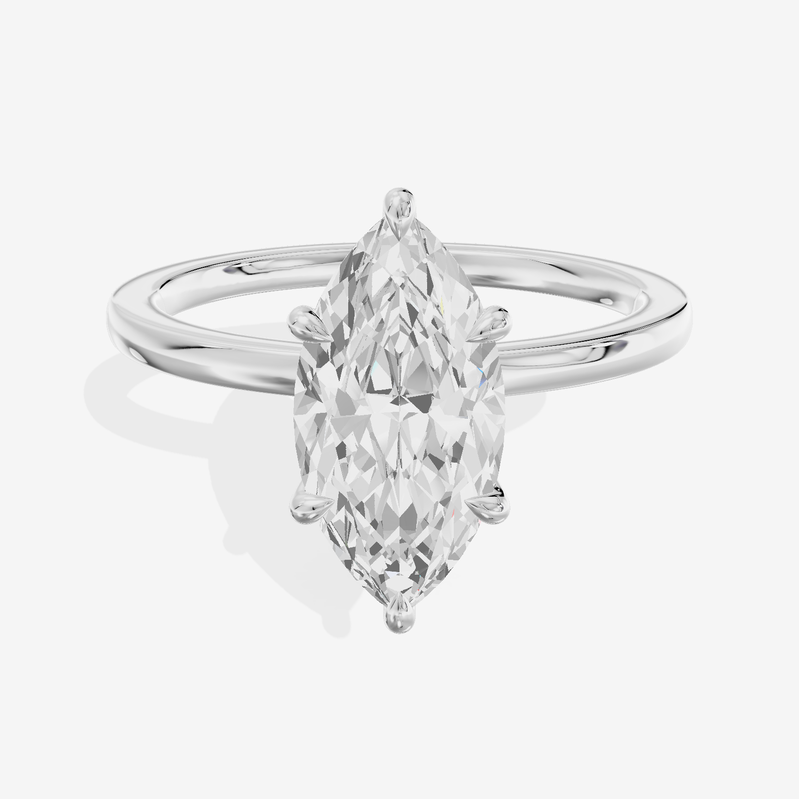 Aimora Halo Marquise Engagement Ring (1/20 ct. tw.) in 14K White Gold