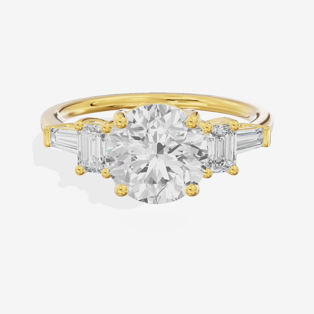 Vowsae Five Stone Round Engagement Ring (3/4 ct. tw.) in 14K Yellow Gold