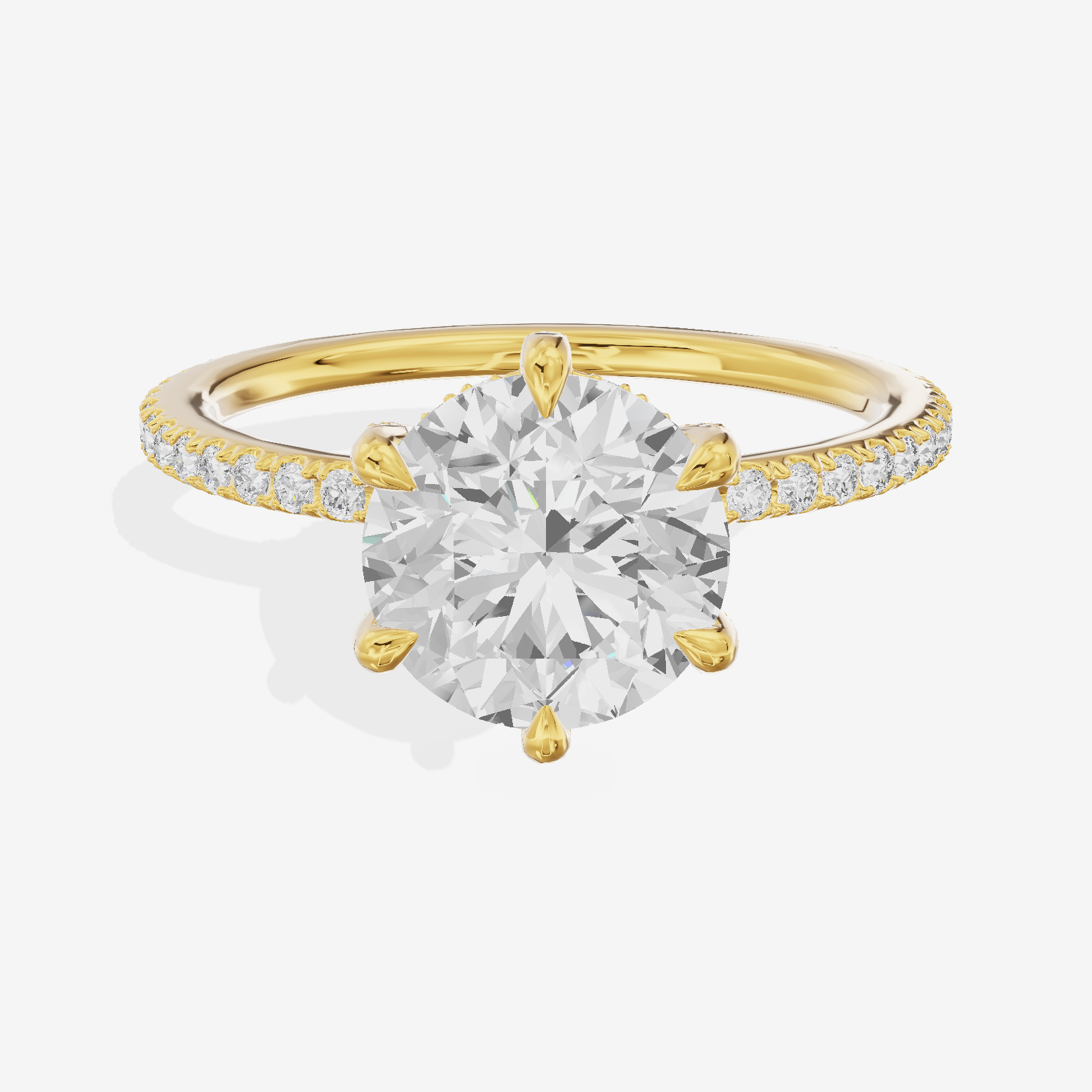 Mayrelle Halo Round Engagement Ring (1/3 ct. tw.) in 18K Yellow Gold