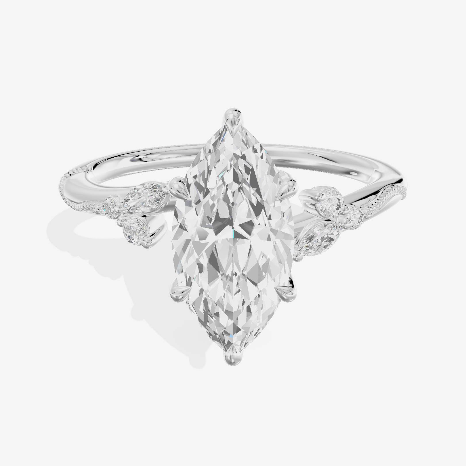 Vintage Lumera Marquise Engagement Ring (1/10 ct. tw.) in Platinum