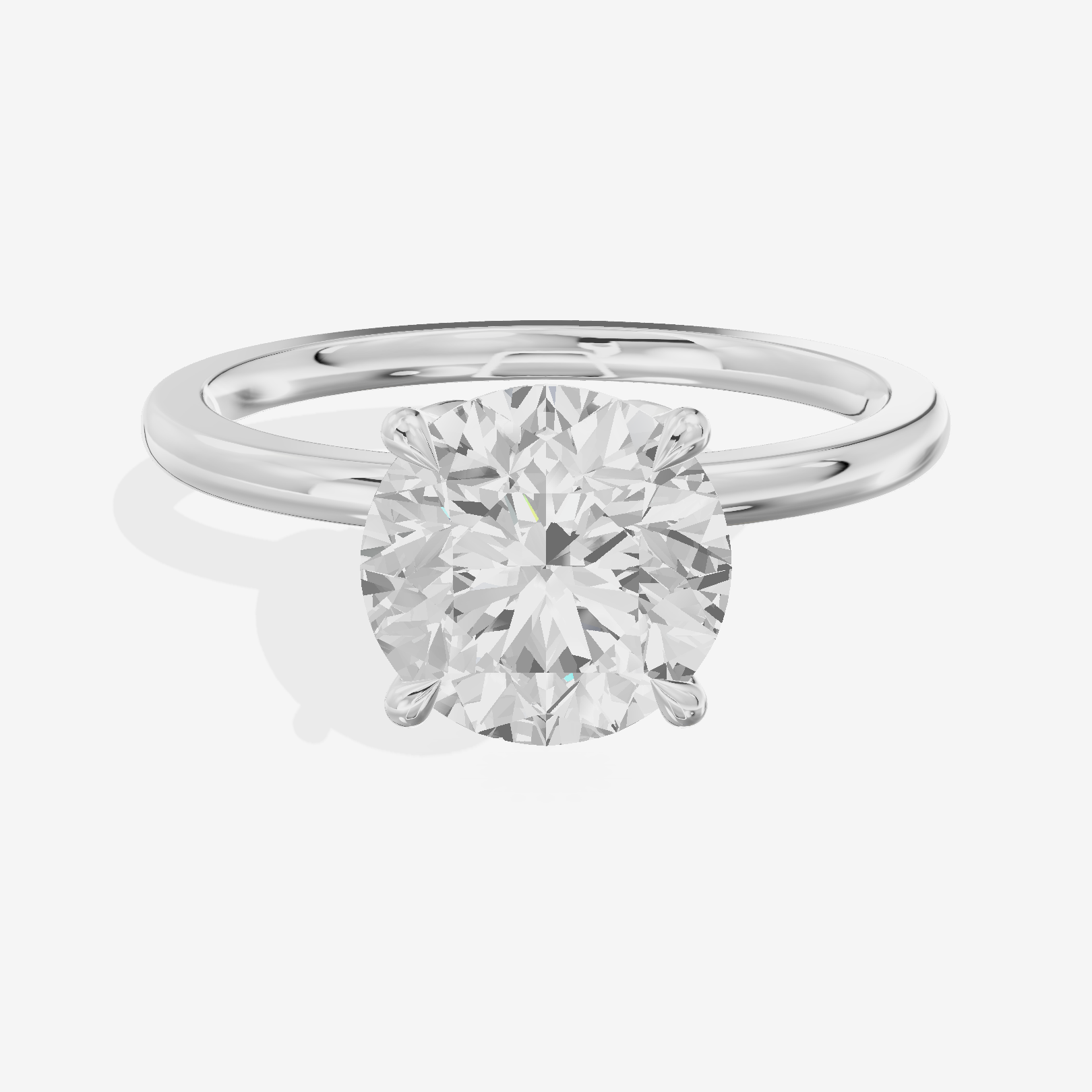 Whispered Vowsae Round Engagement Ring with Side Stones (1/15 ct. tw.) in Platinum