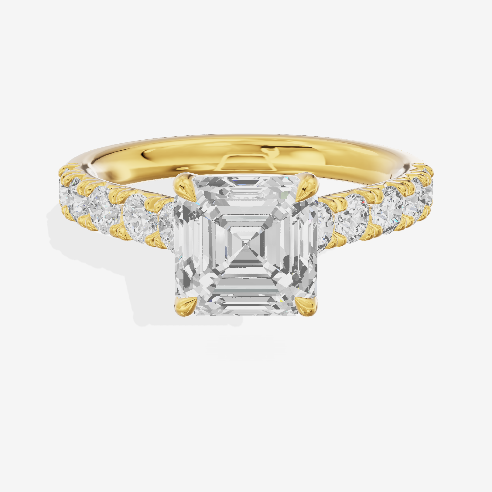 Halcyon Asscher Vintage Engagement Ring (1/2 ct. tw.) in 18K Yellow Gold
