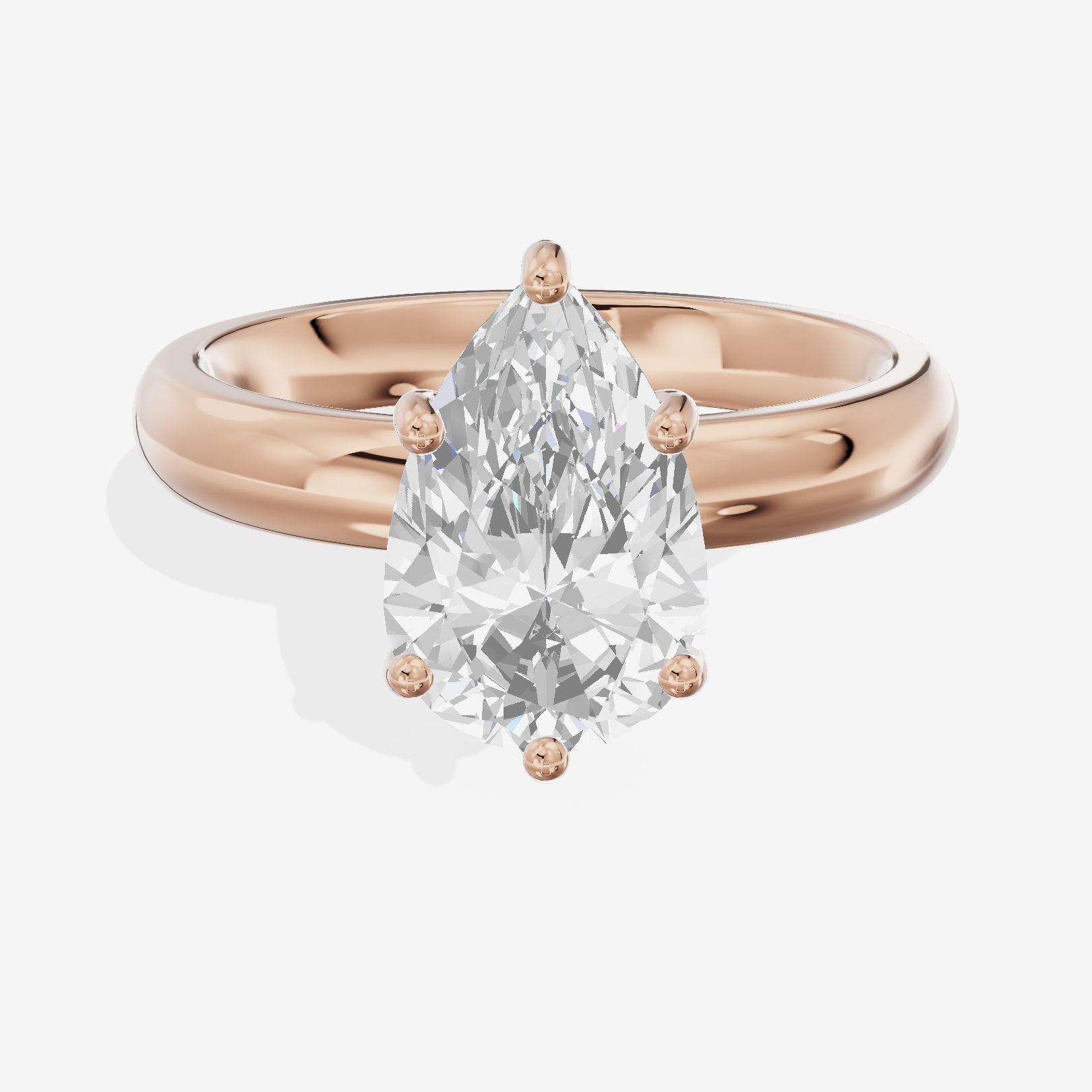 Lumera Halo Pear Engagement Ring (1/5 ct. tw.) in 14K Rose Gold