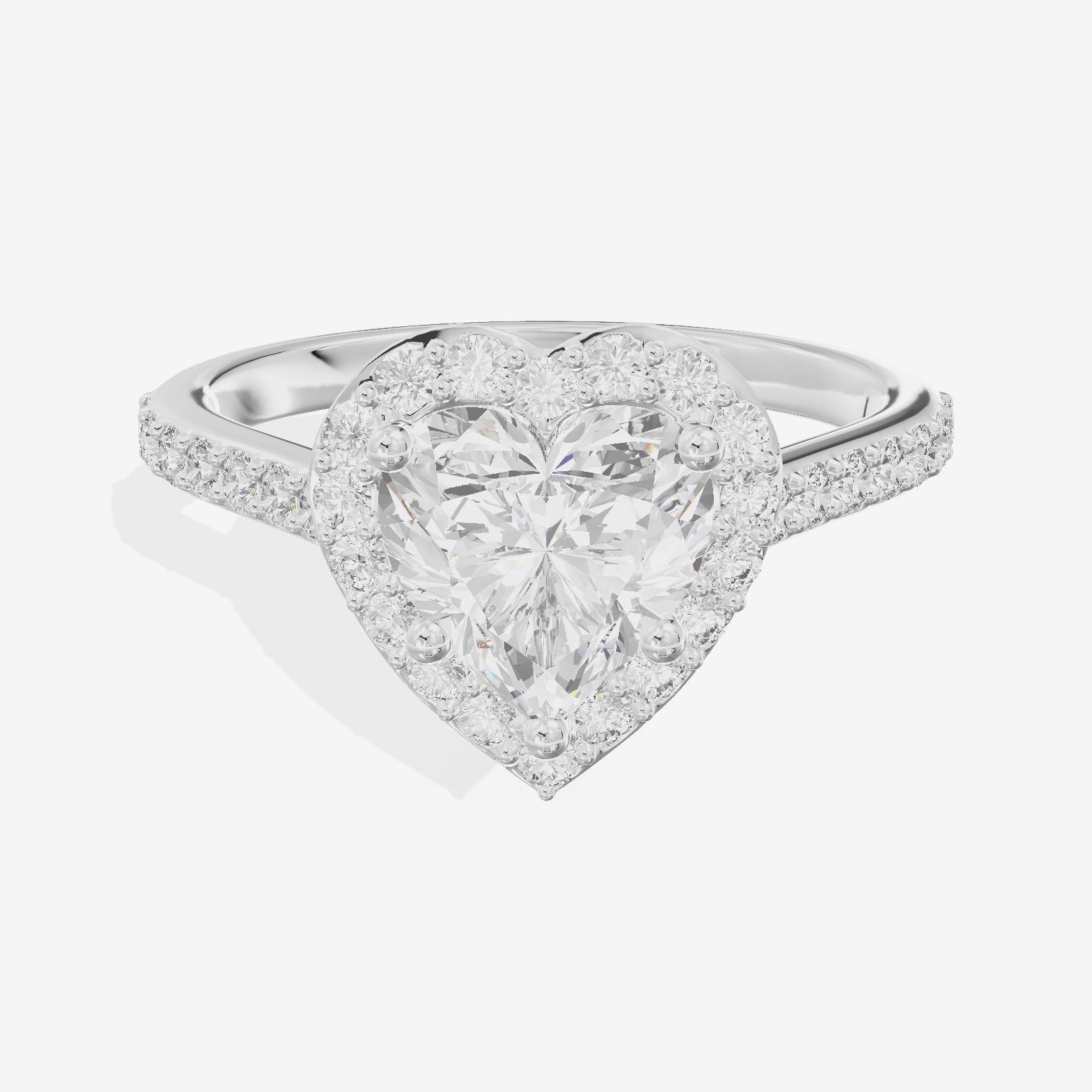 Lateria Halo Heart Engagement Ring (1/3 ct. tw.) in 14K White Gold