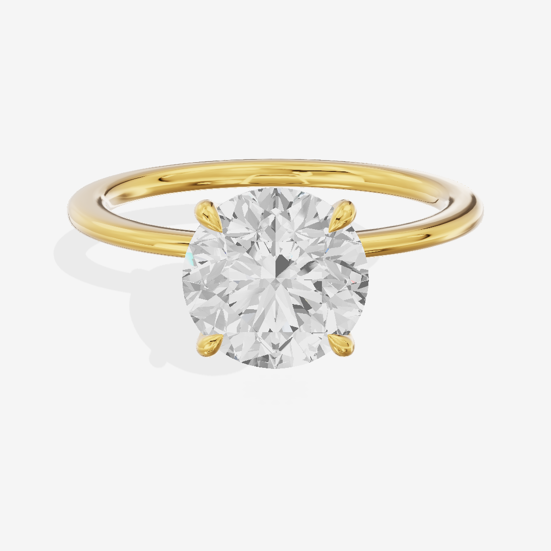 Selenia Halo Round Engagement Ring (1/6 ct. tw.) in 14K Yellow Gold