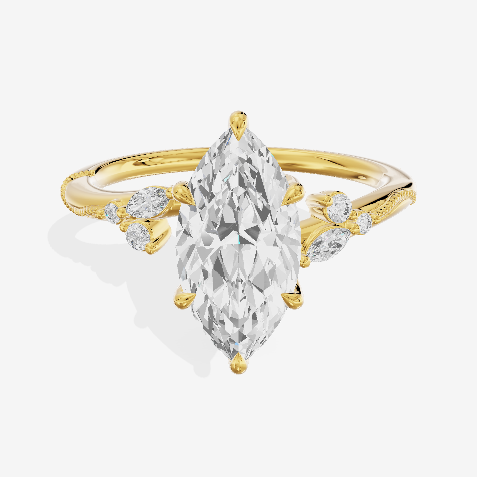 Vintage Lumera Marquise Engagement Ring (1/10 ct. tw.) in 18K Yellow Gold
