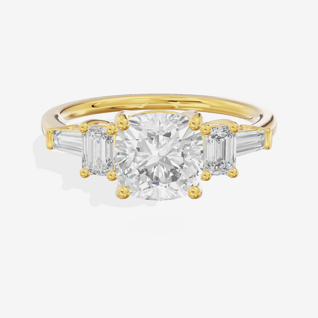 Vowsae Five Stone Cushion Engagement Ring (3/4 ct. tw.) in 14K Yellow Gold