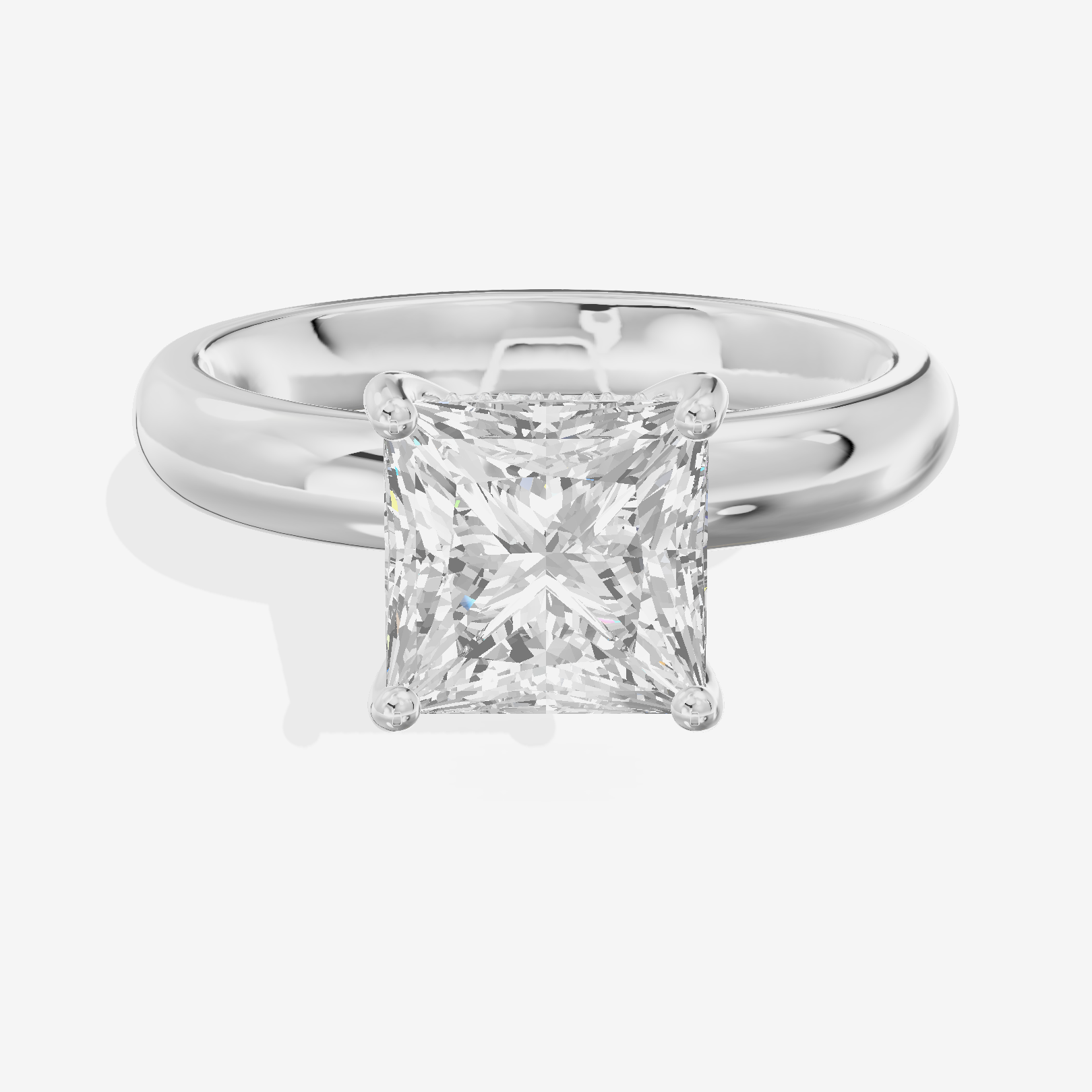 Lumera Halo Princess Engagement Ring (1/5 ct. tw.) in 18K White Gold