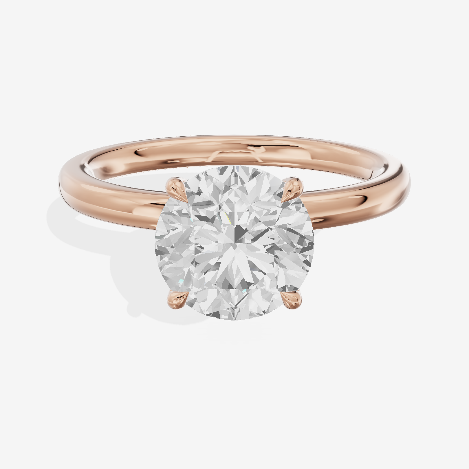 Tensare Halo Round Engagement Ring (1/4 ct. tw.) in 18K Rose Gold
