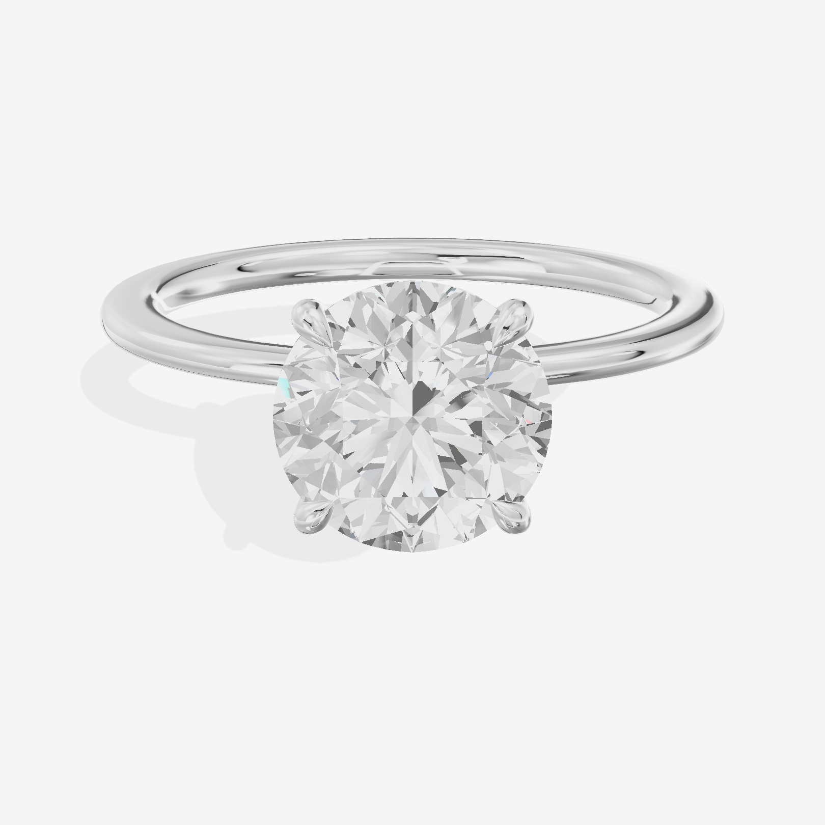 Adorae Halo Round Engagement Ring (1/15 ct. tw.) in 14K White Gold