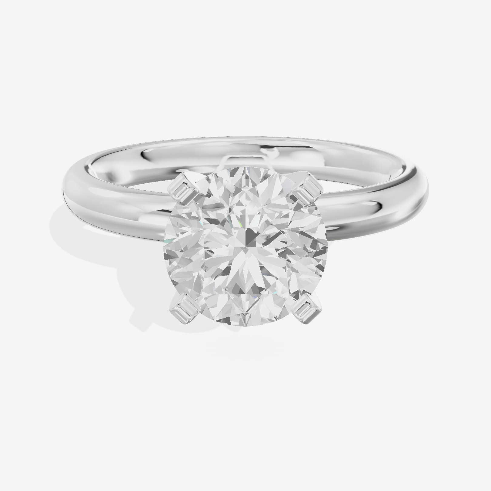 Hallowed Selenia 2.5mm Round Comfort Fit Engagement Ring in 18K White Gold