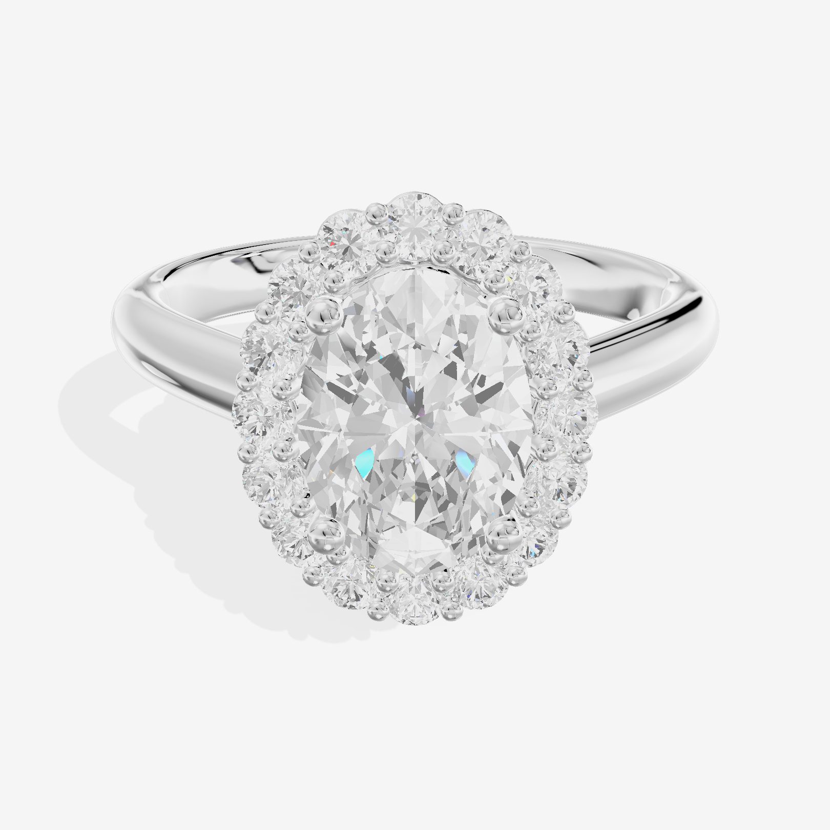 Liviana Oval Halo Engagement Ring (2/5 ct. tw.) in 18K White Gold