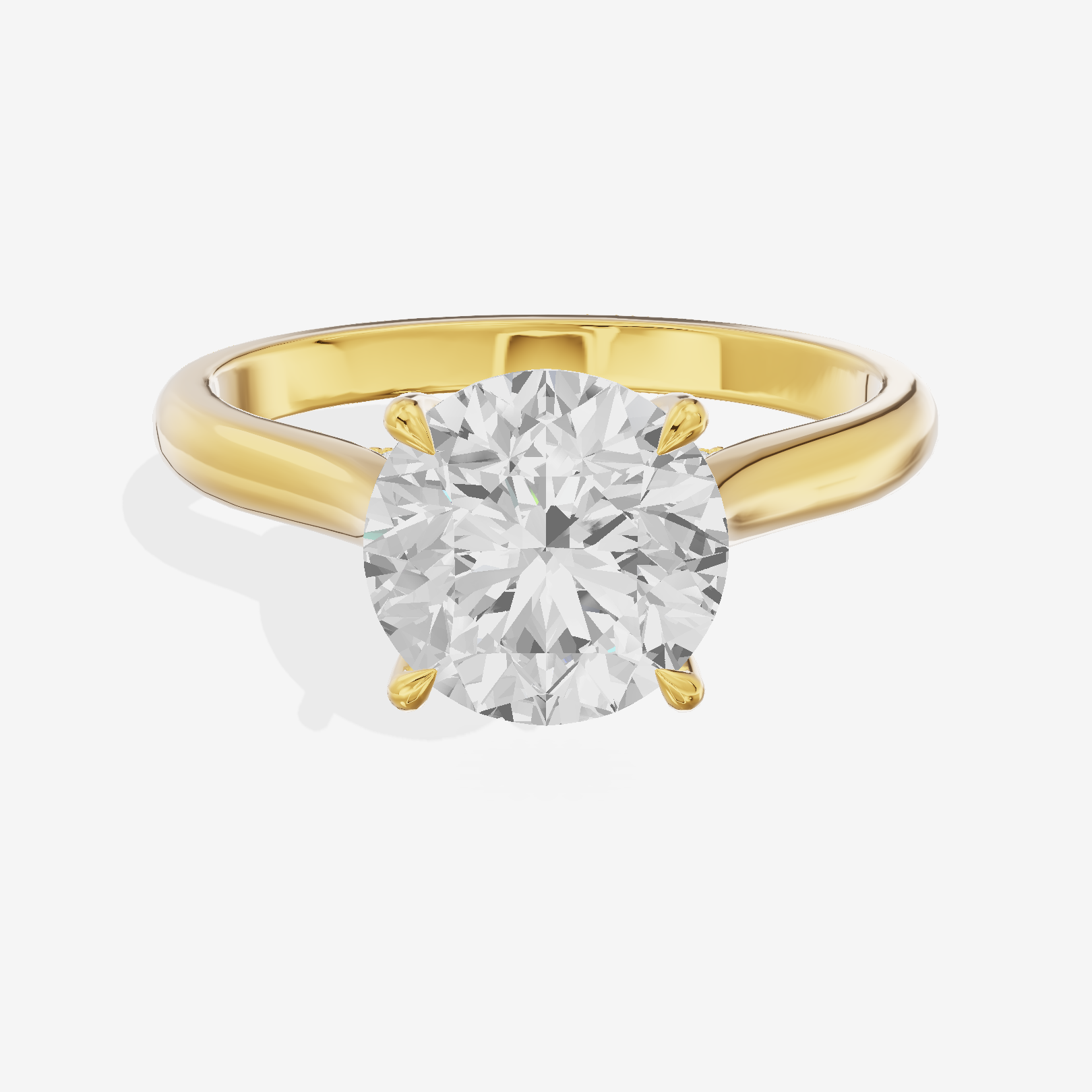 Vintage Halcyon Round Engagement Ring with Side Stones (1/8 ct. tw.) in 14K Yellow Gold