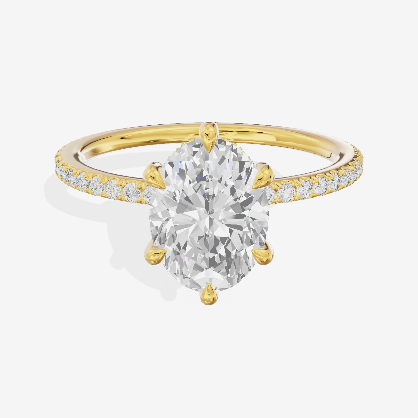 Mayrelle Halo Oval Engagement Ring (1/3 ct. tw.) in 18K Yellow Gold