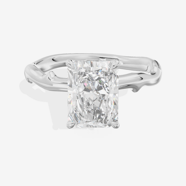 Vowsae Cathedral 2.2mm Radiant Solitaire Engagement Ring in Platinum