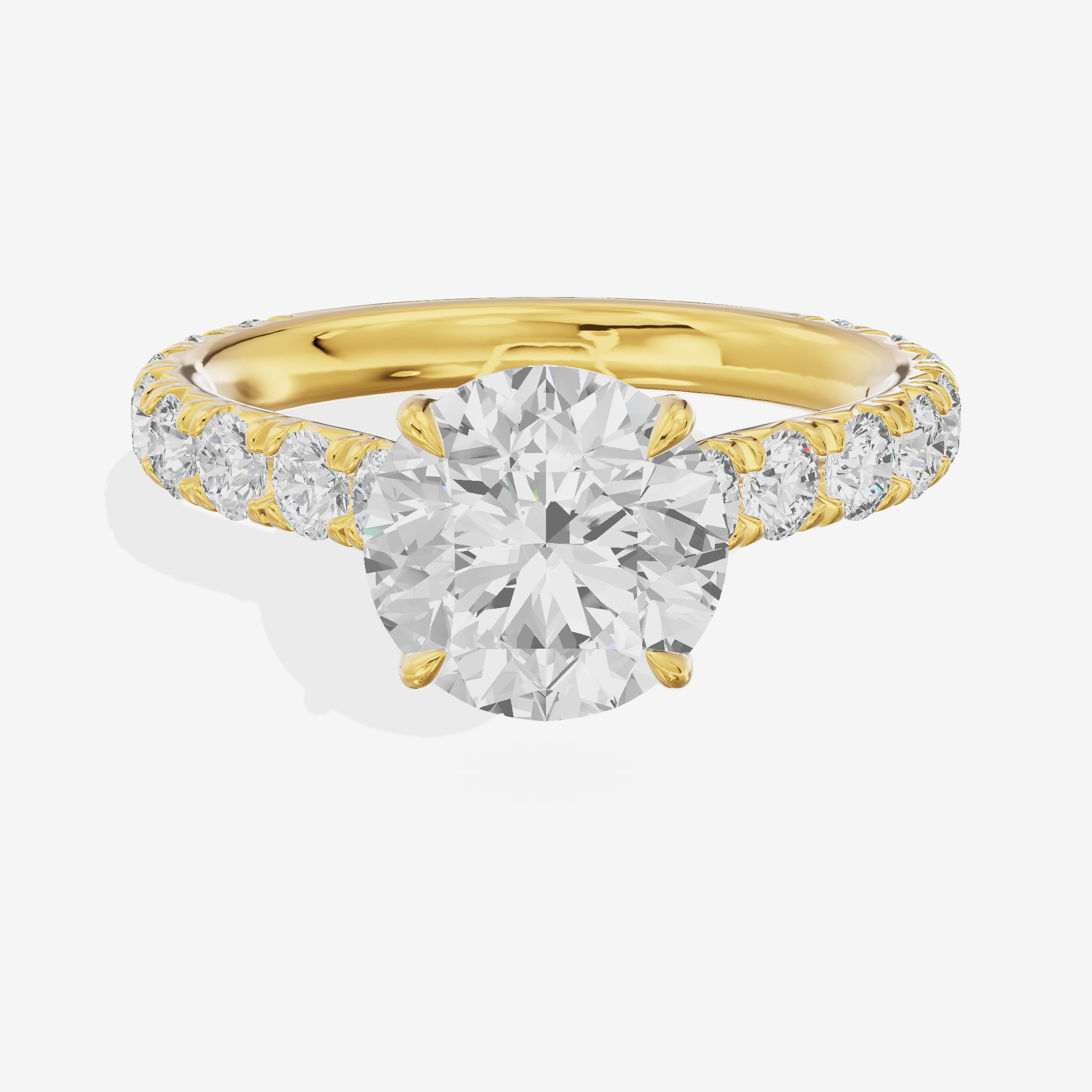 Twine Round Engagement Ring with Side Stones (7/8 ct. tw.) in 14K Yellow Gold
