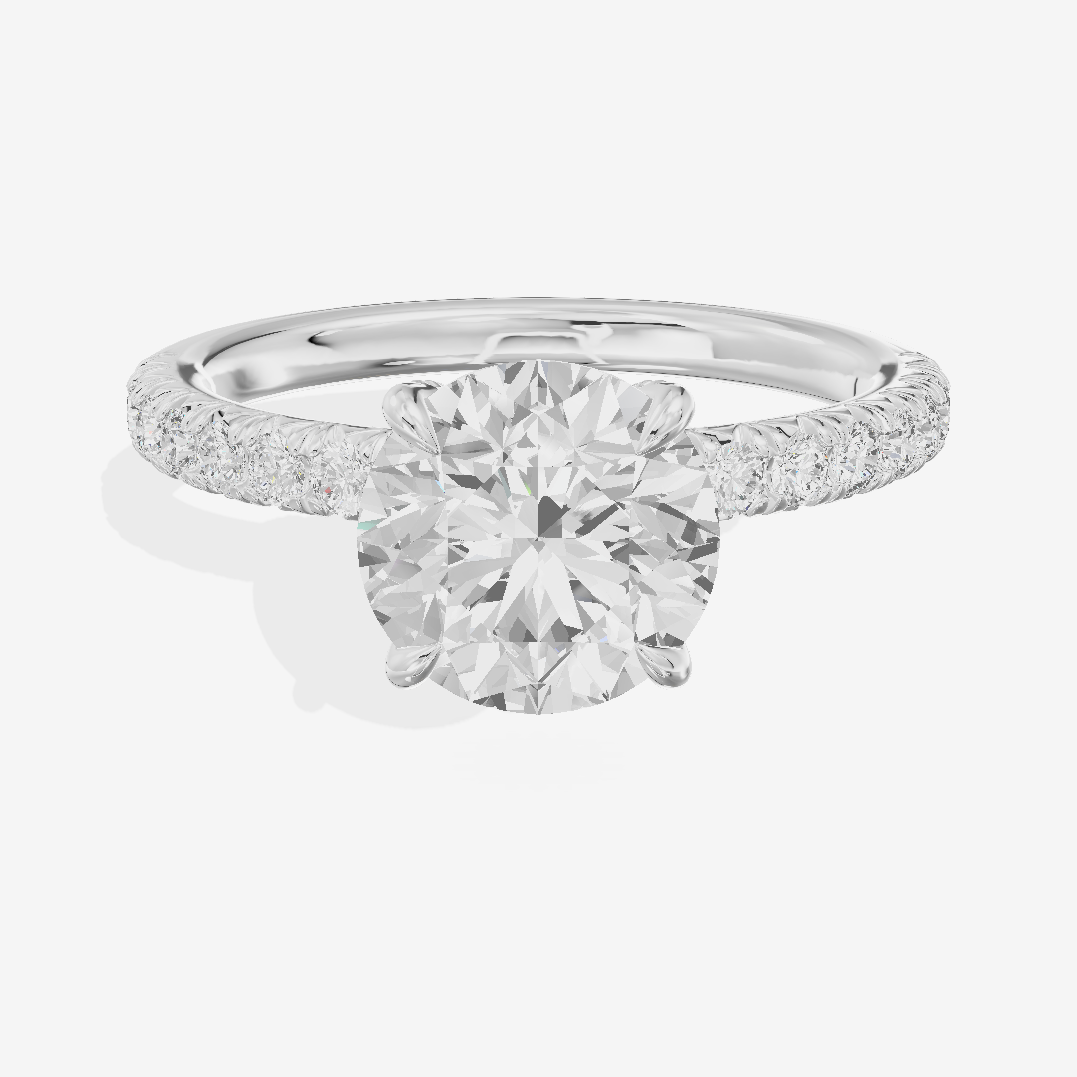 Mirelle Hidden Halo Round Engagement Ring (1/3 ct. tw.) in Platinum