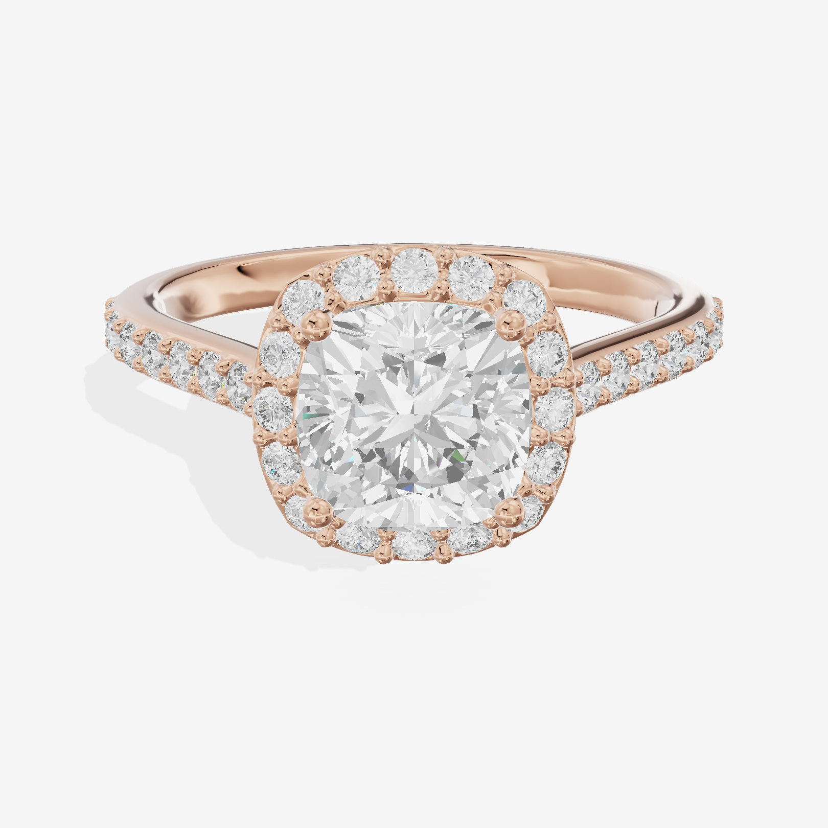 Liviana Cushion Halo Engagement Ring (2/5 ct. tw.) in 18K Rose Gold