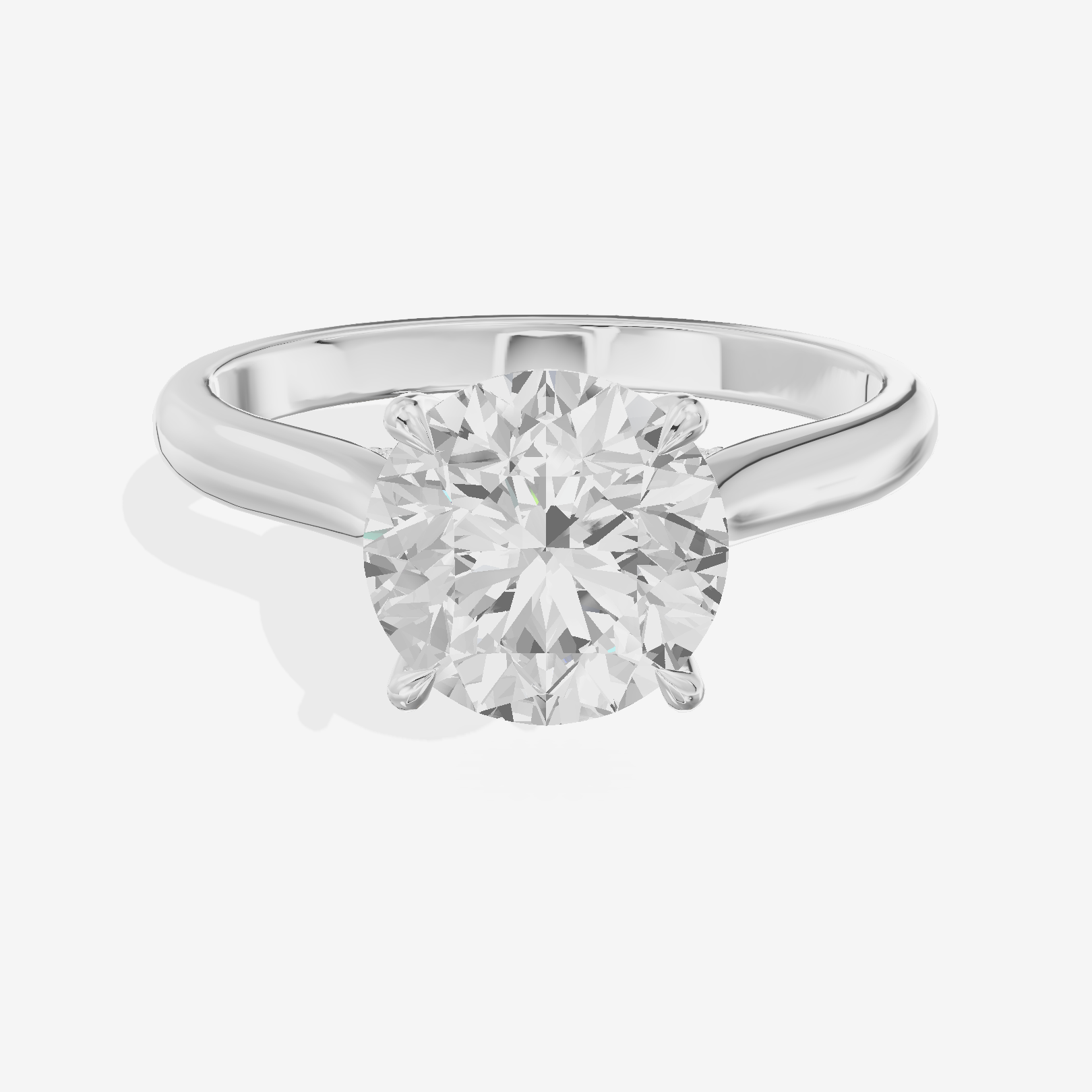 Vintage Halcyon Round Engagement Ring with Side Stones (1/8 ct. tw.) in 14K White Gold