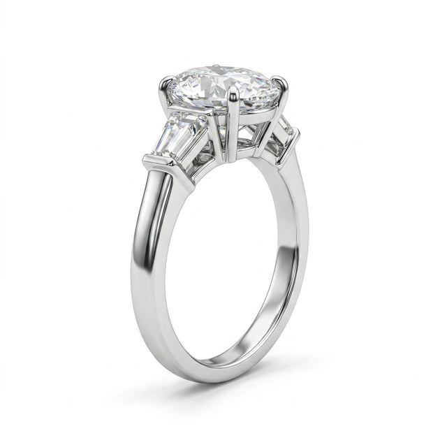 Three Stone Oval Engagement Ring (5.03 ct. tw.) in Platinum
