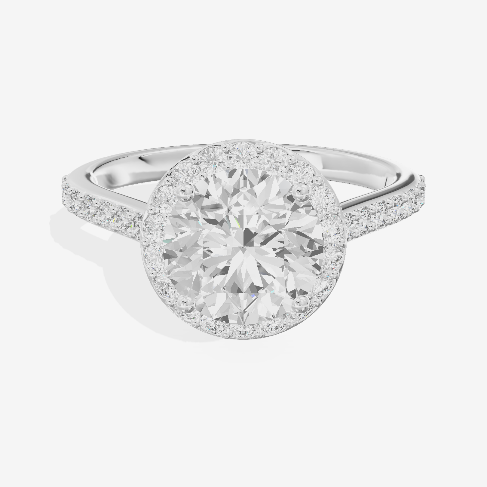 Liviana Round Halo Engagement Ring (2/5 ct. tw.) in 18K White Gold