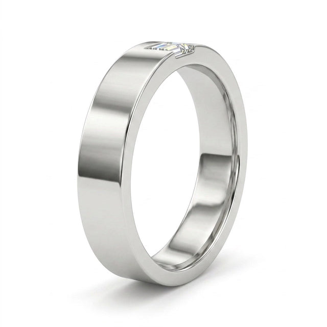 Low Profile Tapered Baguette Wedding Band (1/6 ct.) in 18K White Gold