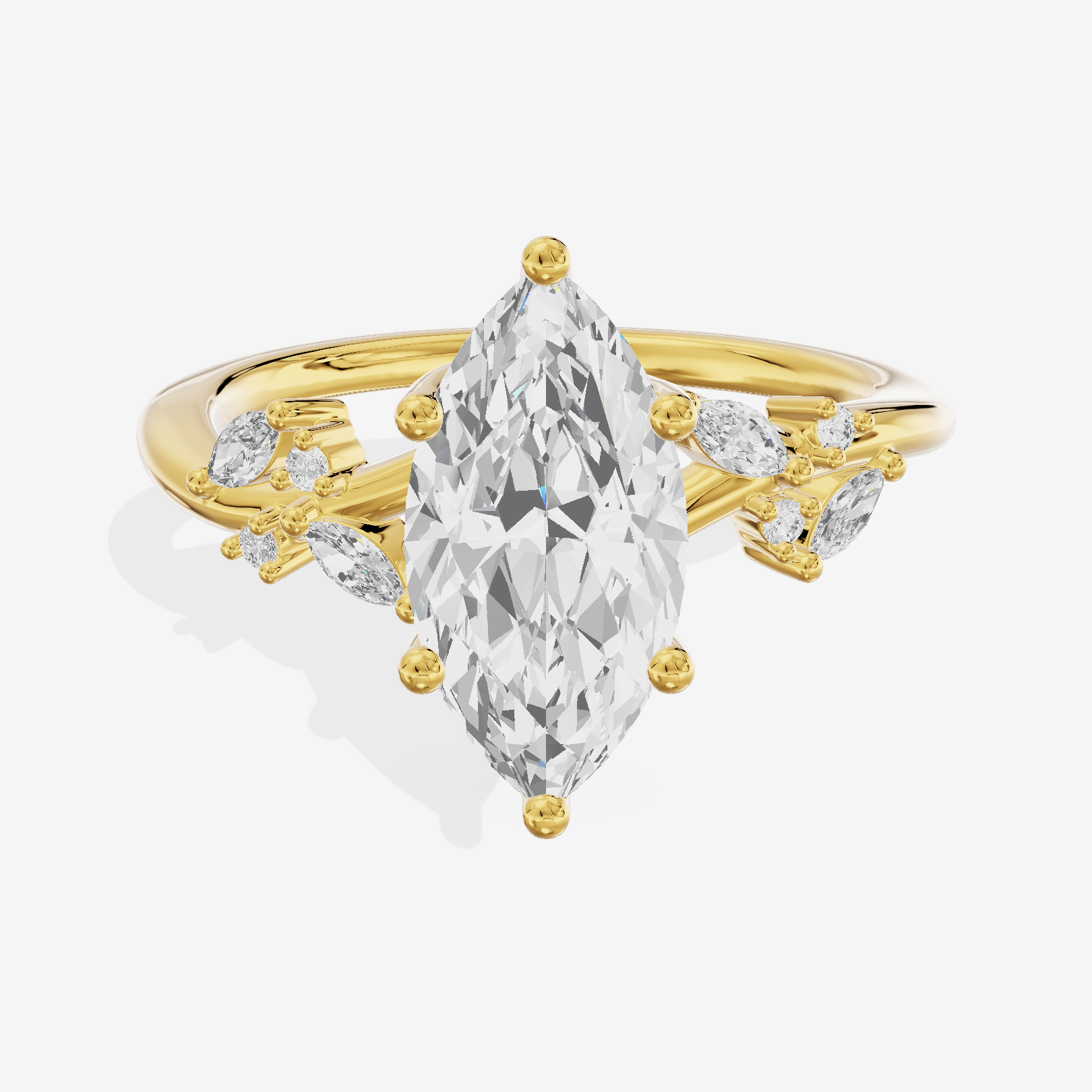 Vintage Trueheart Marquise Engagement Ring (1/6 ct. tw.) in 18K Yellow Gold