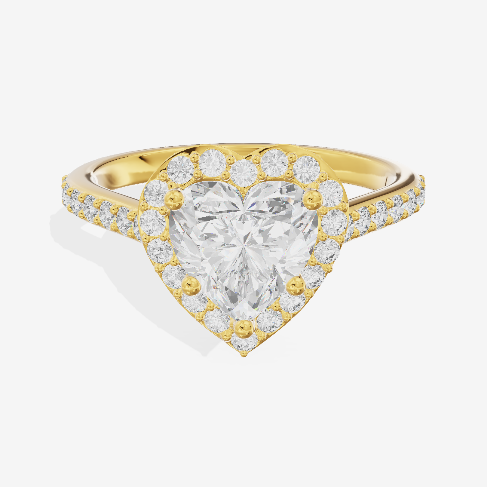 Lateria Halo Heart Engagement Ring (1/3 ct. tw.) in 18K Yellow Gold