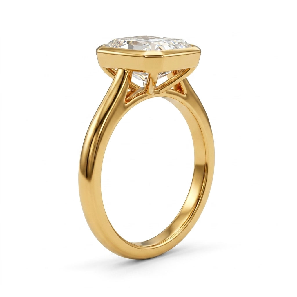 Cushion Engagement Ring (5.02 ct.) in 14K Yellow Gold