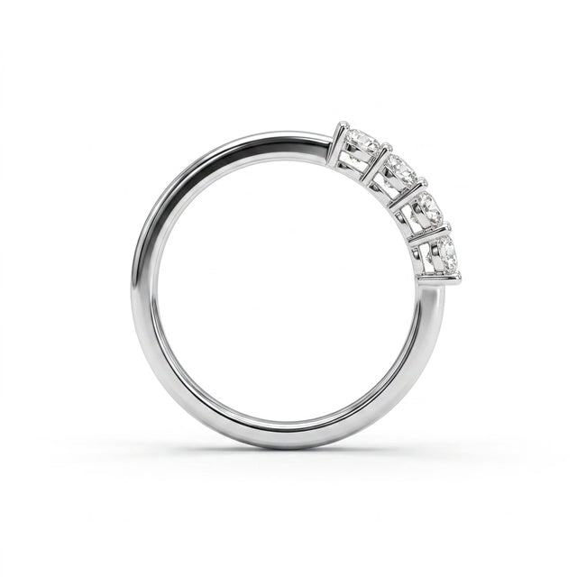 Low Profile Eternity Round Engagement Ring (1.34 ct. tw.) in 18K White Gold
