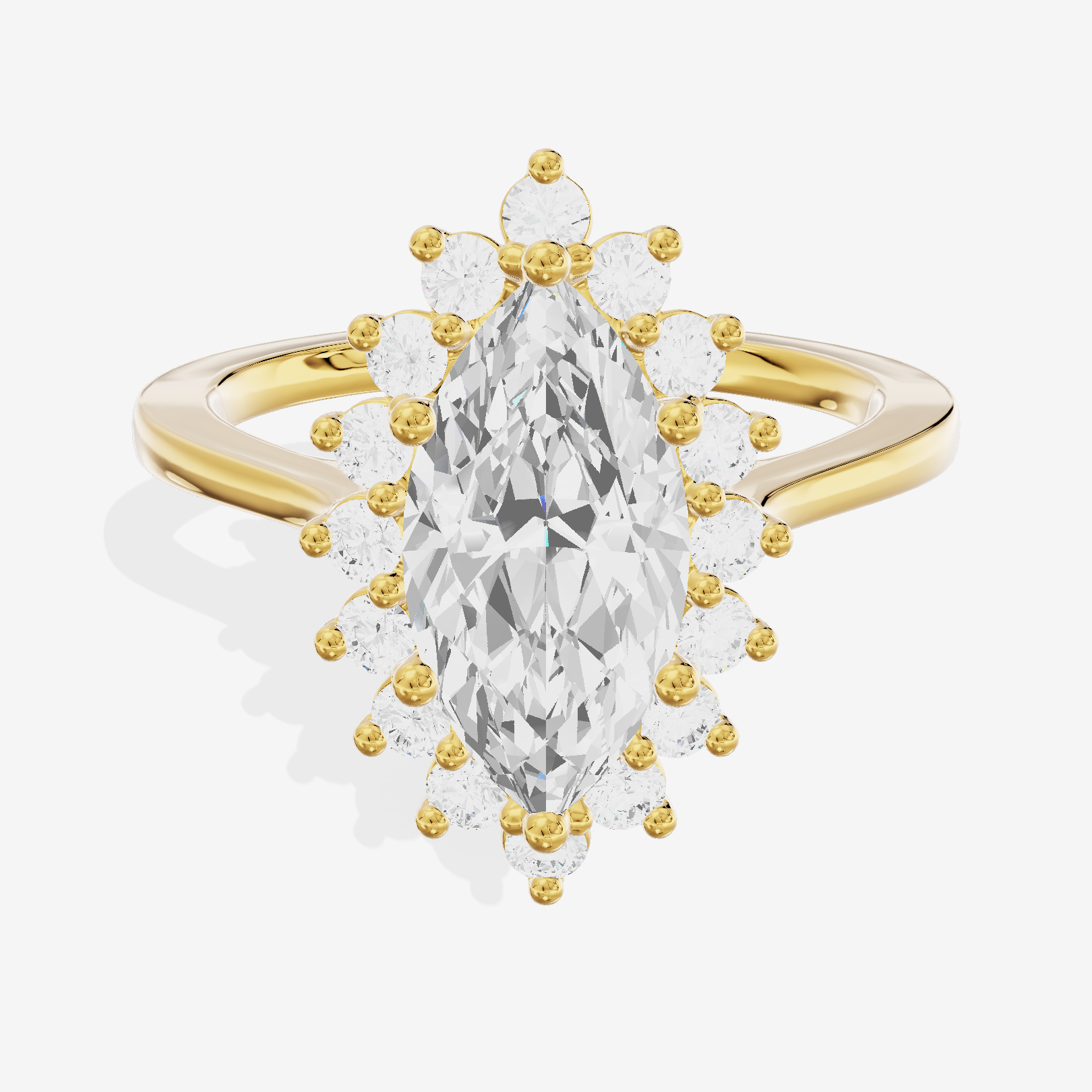 Mayrelle Halo Marquise Engagement Ring (1/3 ct. tw.) in 14K Yellow Gold