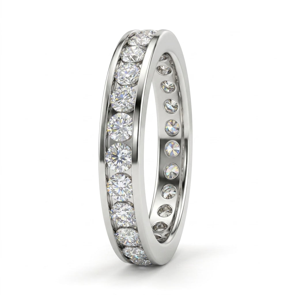 Low Profile Tapered Baguette Wedding Band (1/10 ct. tw.) in 18K White Gold