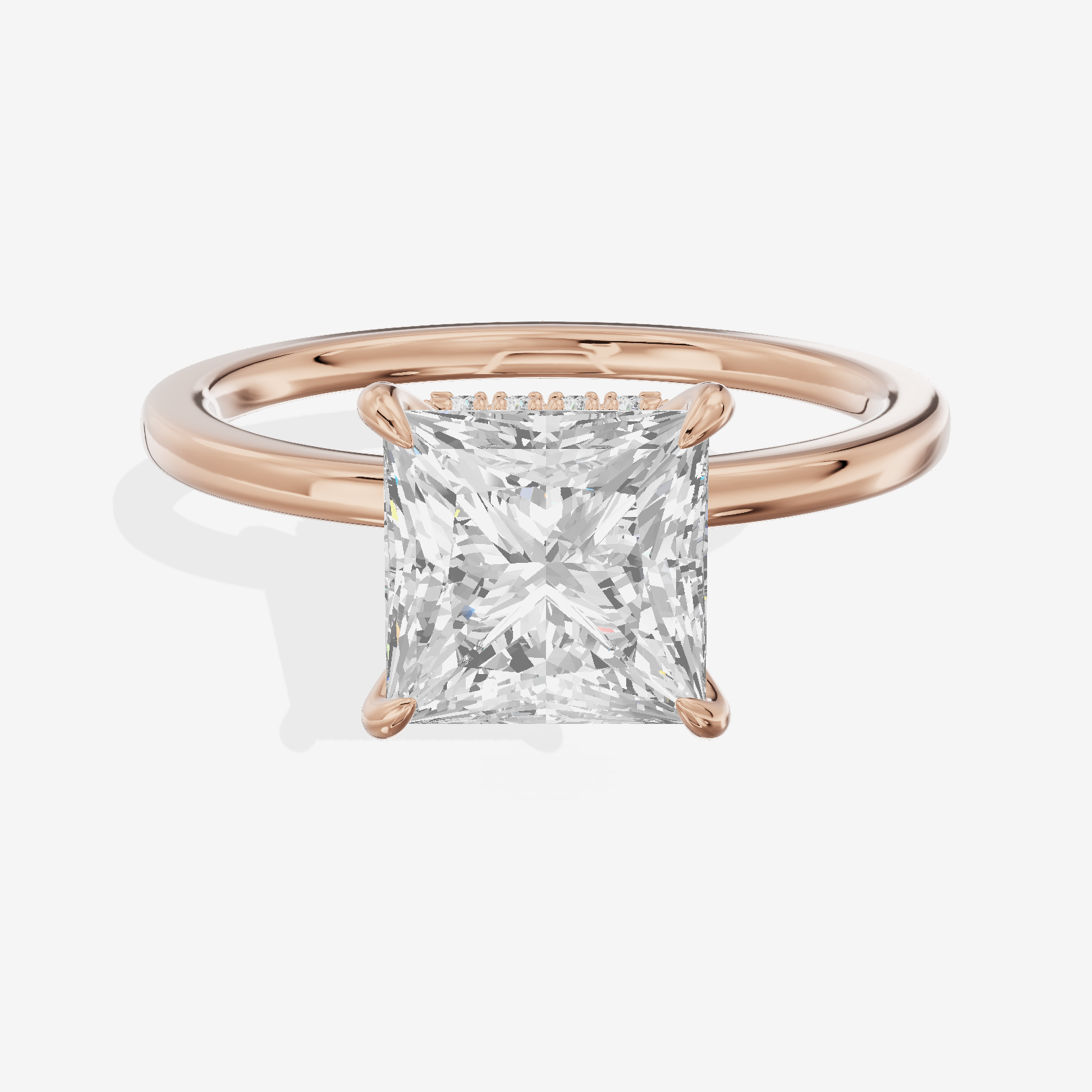 Lateria Halo Princess Engagement Ring (1/3 ct. tw.) in 14K Rose Gold
