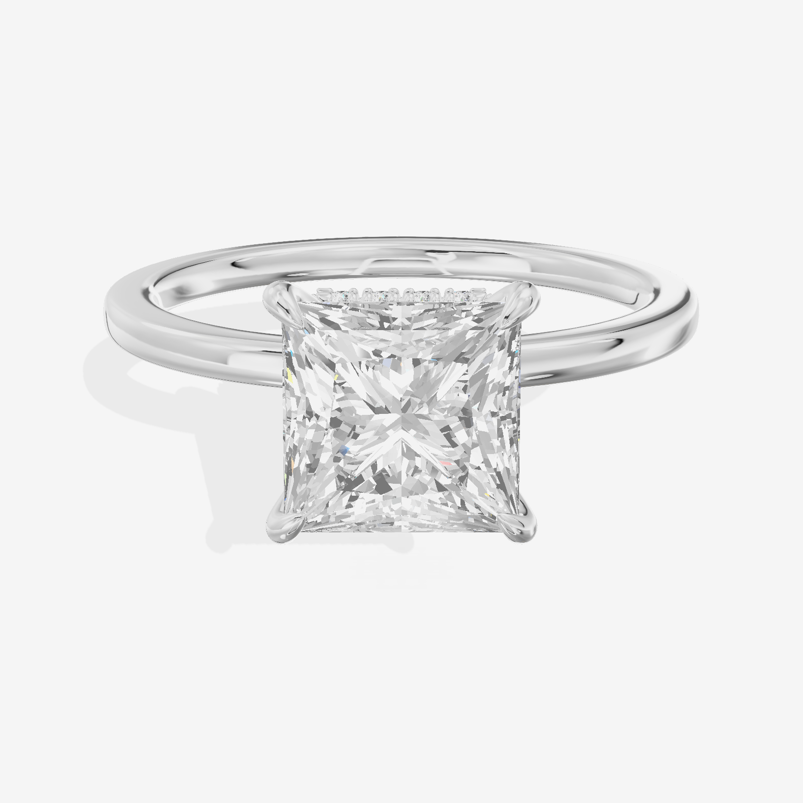 Lateria Halo Princess Engagement Ring (1/3 ct. tw.) in Platinum