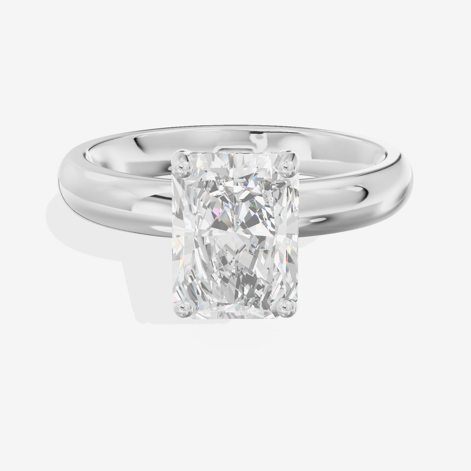 Lumera Halo Radiant Engagement Ring (1/5 ct. tw.) in 14K White Gold