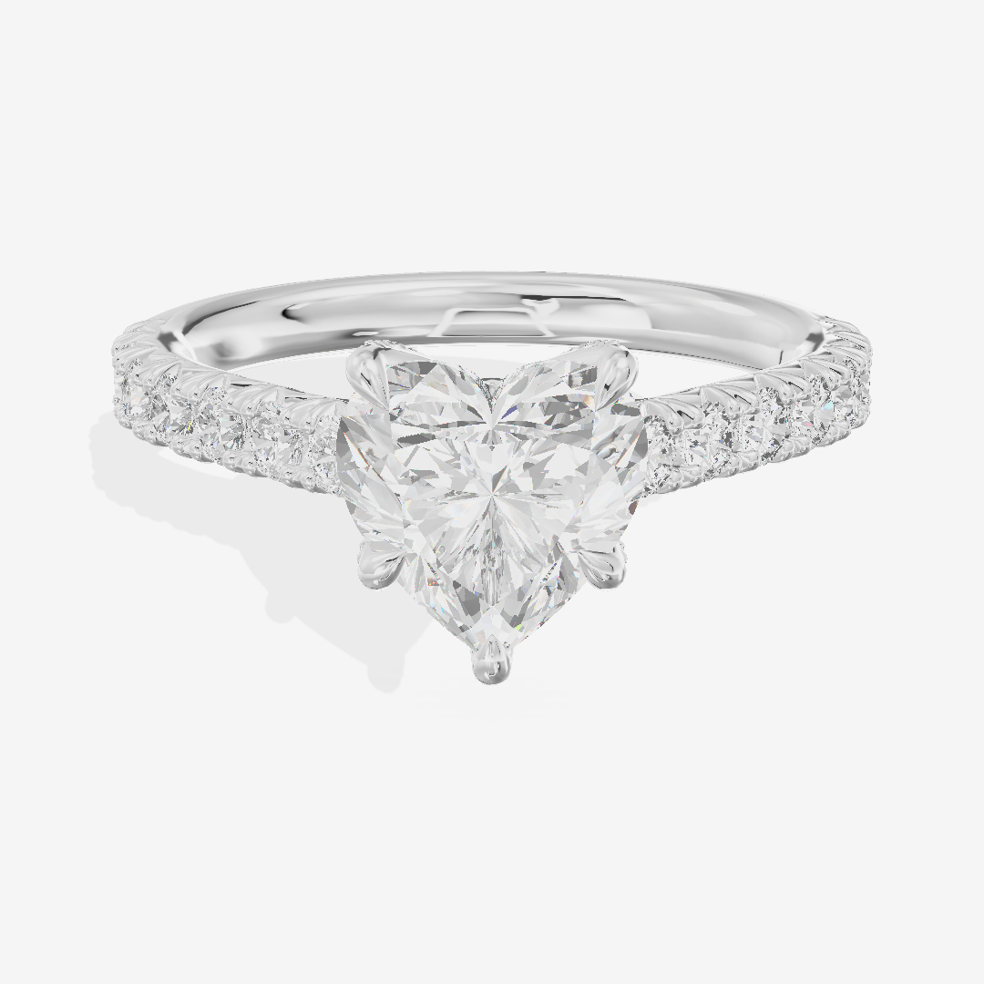 One of One Hidden Halo Heart Engagement Ring (1/2 ct. tw.) in Platinum