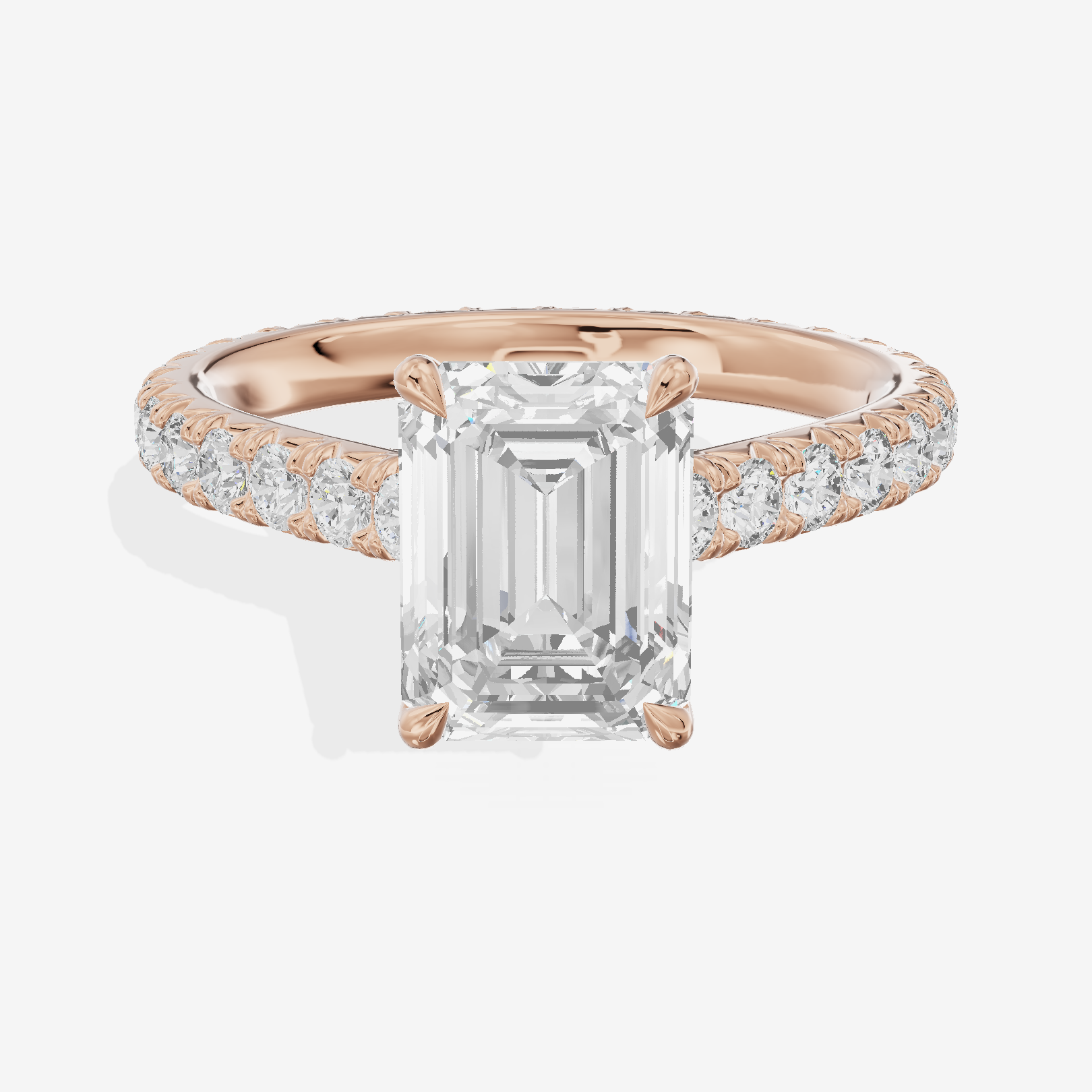 Sincere Emerald Eternity Ring (3/5 ct. tw.) in 18K Rose Gold