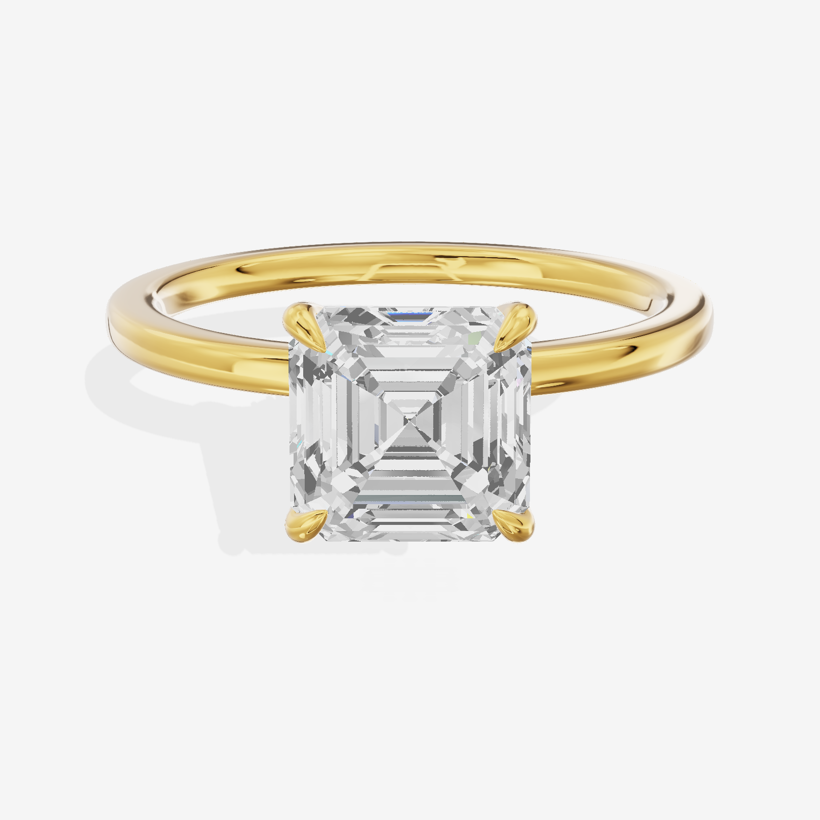 Lateria Halo Asscher Engagement Ring (1/3 ct. tw.) in 18K Yellow Gold